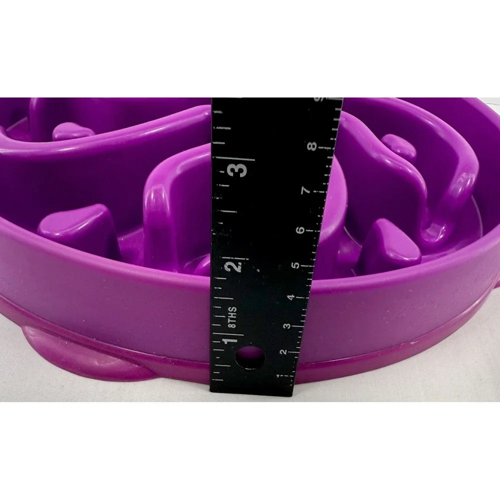 Outward Hound‎ Purple Slow Feed Dog Bowl 10.5